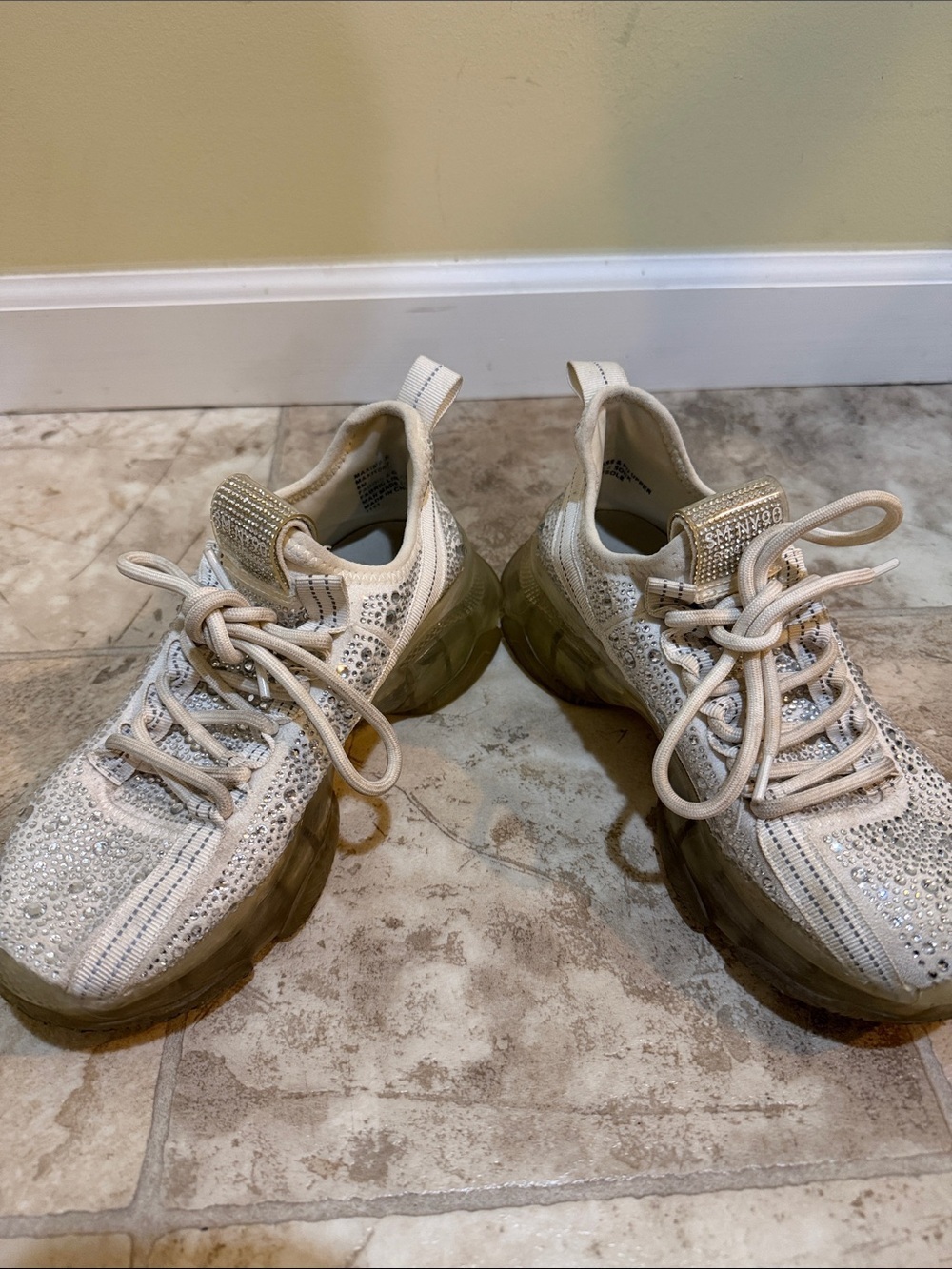 Women’s Steve Madden Maxima Rhinestone Sneakers - Picture 2 of 7